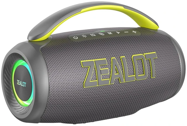 Main image of Portable Bluetooth Speaker, 90W Peak Waterproof Loud Booming Sound Speakers, Dual Pairing, XBass, 25H Playtime, Outdoor Speaker with Handle for Camping, Beach, Party, Backyard (Gray)
