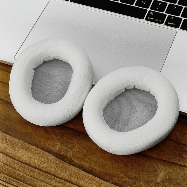 Alt view image 7 of 7 - Mesh Fabric Earpads Replacement Compatible with SteelSeries Arctis Nova Pro Wired, Nova 1/1X/1P/3/3P/3X/4/4P/4X/5/5P/5X/7/7X/7P Headphons,(Do Not Fit Arctis Nova Pro Wireless) (White)
