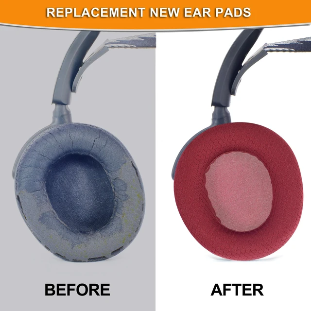 Alt view image 5 of 7 - Mesh Fabric Earpads Replacement Compatible with SteelSeries Arctis Nova Pro Wired, Nova 1/1X/1P/3/3P/3X/4/4P/4X/5/5P/5X/7/7X/7P Headphons,(Do Not Fit Arctis Nova Pro Wireless) (Red)