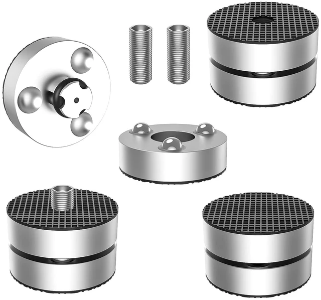Main image of Audiocrast 4X HiFi Speaker Spike Pad Isolation Feet Stand Feet 40X23MM Shock Absorber with Stainless Steel Ball for Audio Speaker Subwoofer CD DVD Amplifier Turntable DAC