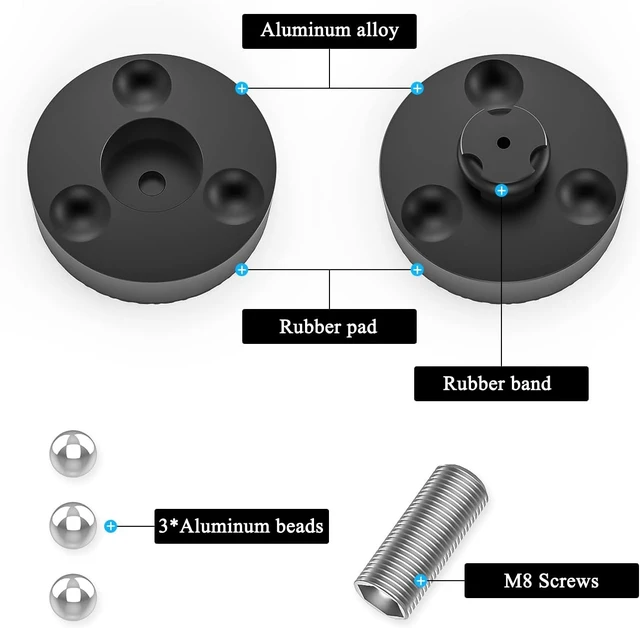 Alt view image 3 of 7 - Audiocrast 4X HiFi Speaker Spikes 40×23mm Speaker Stand Feet Pads HiFi Shock Absorber Feet Aluminum Isolation Feet for Audio Speaker Subwoofer CD DVD Amplifier Turntable DAC
