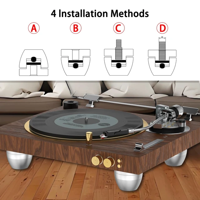 Alt view image 3 of 7 - Audiocrast 4X HiFi Speaker Spike Pads Isolation Stand Feet, IF3033 Speaker Shock Absorber Resonance Cancelling Vibration Dampening Floor Protector 30x33MM with Stainless Steel Beads for Audio Gears