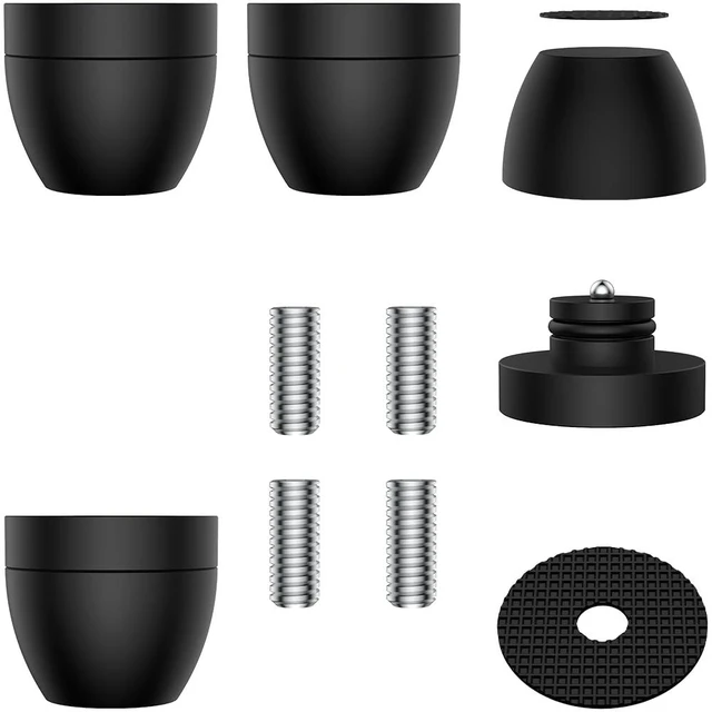 Main image of Audiocrast 4X HiFi Speaker Spikes Stand Feet Pads 30x33mm Isolation Feet, Aluminum Speaker Shock Absorber for Subwoofer Amp Turntables DAC