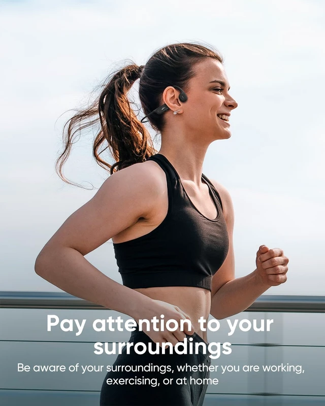 Alt view image 3 of 6 - Swimming Headphones Underwater,Bone Conduction Headphones IP68 Waterproof Wireless Open-Earphone Bluetooth 6.1,Sports Headphone with built-in MP3 player and 32GB storage,for cycling, running,Hiking