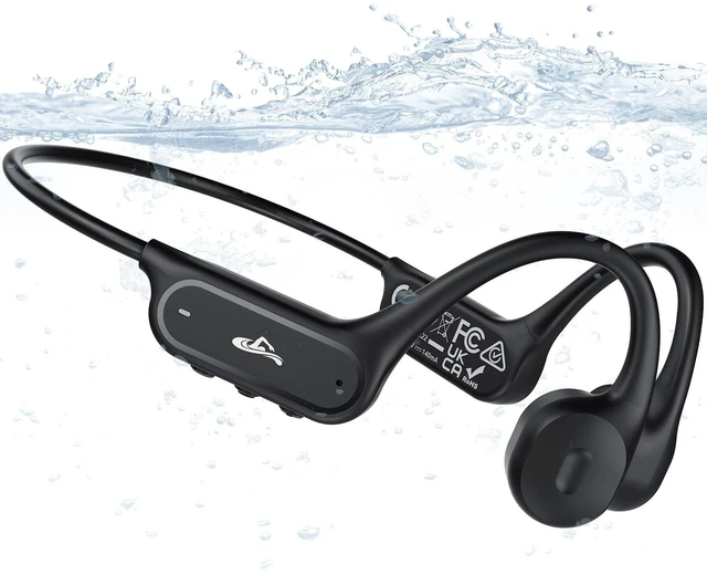 Main image of Swimming Headphones Underwater,Bone Conduction Headphones IP68 Waterproof Wireless Open-Earphone Bluetooth 6.1,Sports Headphone with built-in MP3 player and 32GB storage,for cycling, running,Hiking
