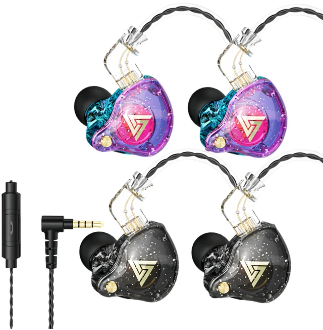 Main image of QKZ AK6 Pro Wired IEM for Gaming Earbuds with MIC, in Ear Monitor Headphones, Deep Bass Sound, 1DD 10mm Dynamic Driver, IEM for Music Video Calling(1PCS Black+1PCS Colorful)