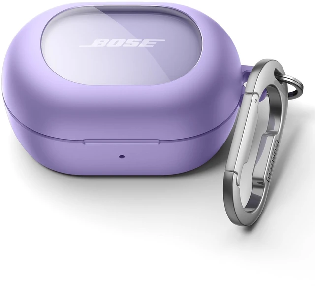 Main image of Magnetic Cases for Bose New QuietComfort Earbuds (2024) Case Cover, Rugged Shockproof Protective Cover for Bose QuietComfort Earbuds with Magnetic Lok & Carabiner & Cleaning Kit, Purple