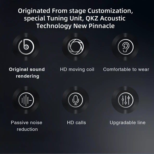 Alt view image 7 of 7 - QKZ AK6 Pro Wired IEM for Gaming Earbuds with MIC, in Ear Monitor Headphones, Deep Bass Sound, 1DD 10mm Dynamic Driver, IEM for Music Video Calling(1PCS Black+1PCS Colorful)