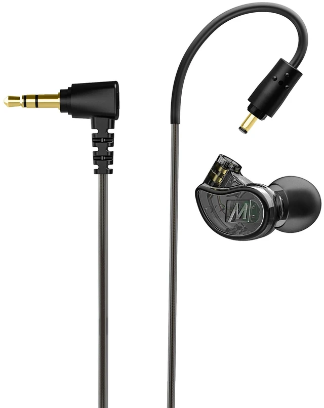 Main image of M6 Single Side in Ear Earbud, Right Side, One Wired Earphone with 51" Cable, Secure Fit Moldable Earhook, & 3.5mm Plug, Stereo-to-Mono, for Driving, Cycling, & More (Bulk Packaging, Black)