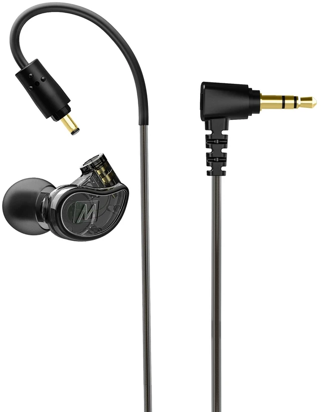 Main image of M6 Single Side in Ear Earbud, Left Side, One Wired Earphone with 51" Cable, Secure Fit Moldable Earhook, & 3.5 mm Plug, Stereo-to-Mono, for Driving, Cycling, & More (Bulk Packaging, Black)