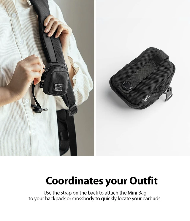 Alt view image 7 of 7 - Mini Pouch Block, Small Bag for Universal Wireless Ear Buds, Durable Waterproof Keychain Backpack Accessories for AirPods Pro 3 & 2 & 1, AirPods 4 & 3 & 2 & 1 Case