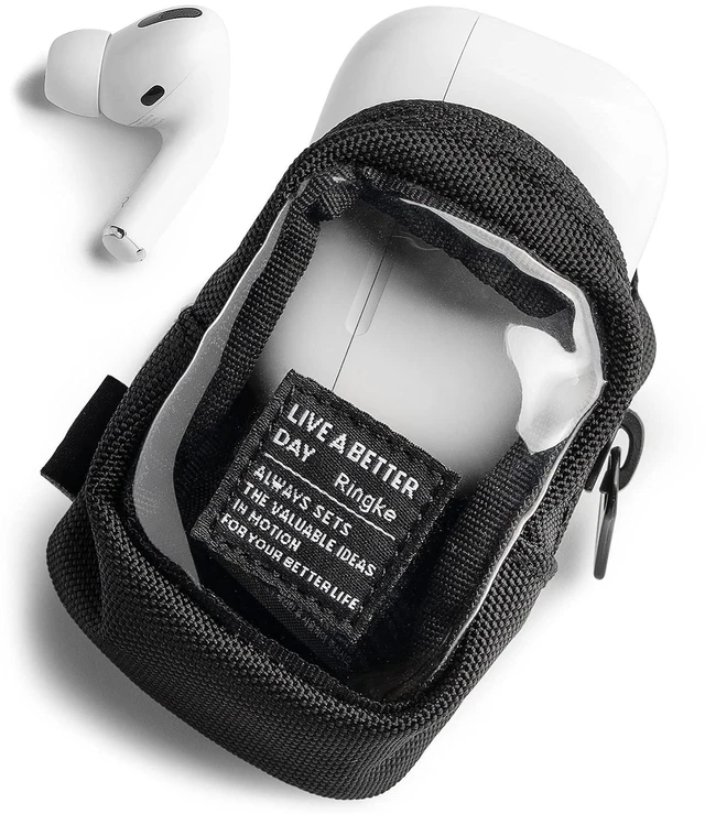 Main image of Mini Pouch Block, Small Bag for Universal Wireless Ear Buds, Durable Waterproof Keychain Backpack Accessories for AirPods Pro 3 & 2 & 1, AirPods 4 & 3 & 2 & 1 Case