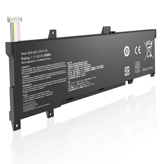 Alt view image 6 of 7 - B31N1429 Laptop Battery Replacement for ASUS A501L A501LB A501LX K501L K501LB K501LX K501LX-NH52 K501U K501UB K501UX K501UW K501UX-AH71 K501LX-NB52 11.4V 48Wh