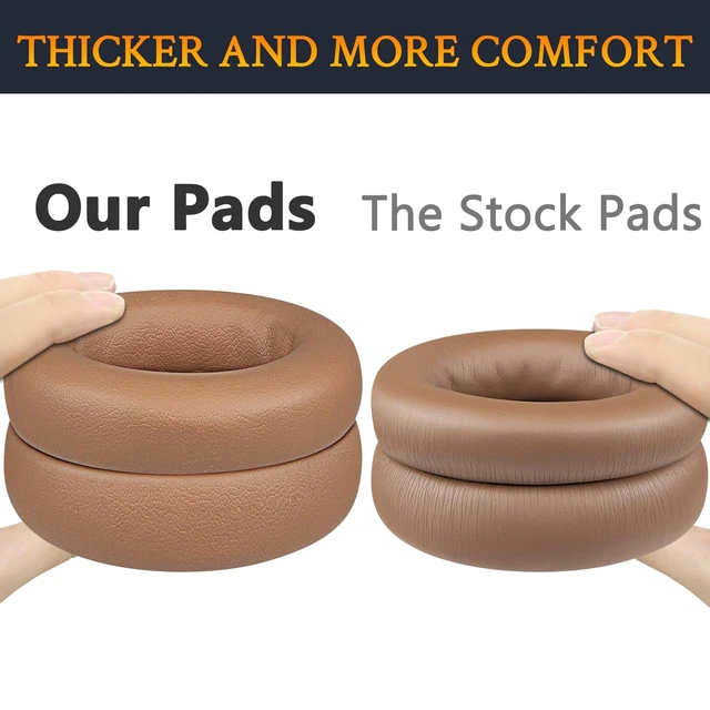 Alt view image 4 of 7 - Replacement Earpads for Beats Studio Pro Wireless Noise Cancelling Headphones, Cushions Ear Pads with Soft Protein Leather, Noise Isolation Foam - Dune