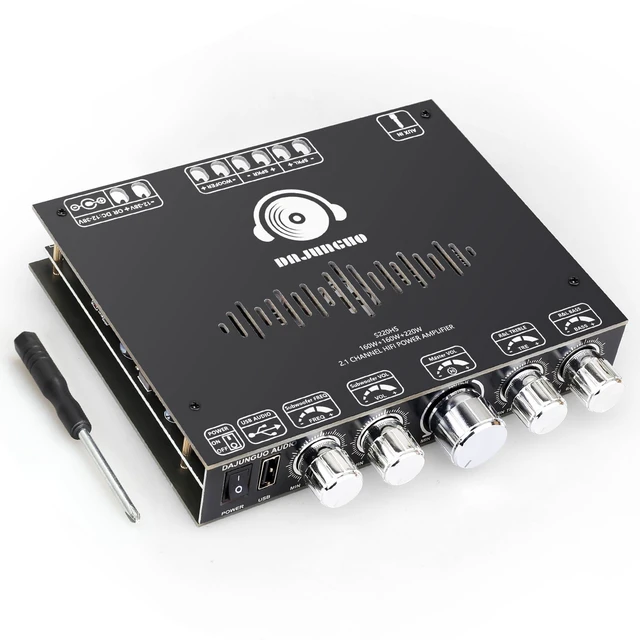 Main image of S220HS 2.1 Channel Bluetooth Power Amplifier Board, TDA7498E Chip 160W×2+220W, 12V-38V Audio Power Amplifier Module, Support Custom Bluetooth Name and Set Bluetooth Password