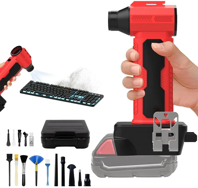 Main image of 130,000RPM 4 Gear Powerful Compressed Air Duster Air Electric (No Battery) Compatible with Milwaukee M18 Battery Cordless Mini Jet Dust Blower, Portable Handheld Brushless for PC Car Home Workshop
