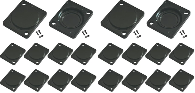 Main image of 10PCS Panel-Mount Blank Plate, D-Series Metal Rack Mount Plate for Chassis connectors,XLR Connectors (Pack of 2)
