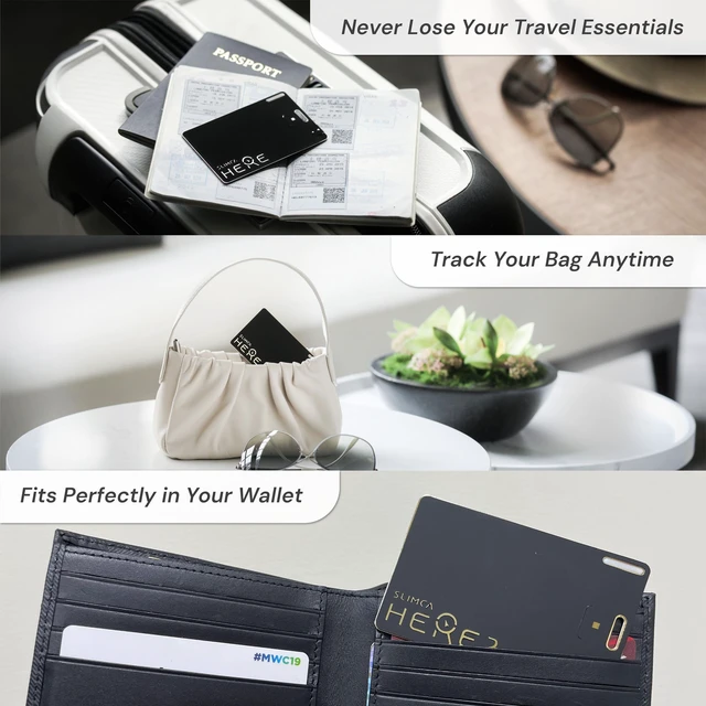 Alt view image 7 of 7 - HERE 2 Rechargeable Wallet Tracker Card for Apple & Andriod Ultra Slim, USB-C Charging, Waterproof, Bluetooth Item Locator for Key, Wallet, Passport, Luggage, Bag