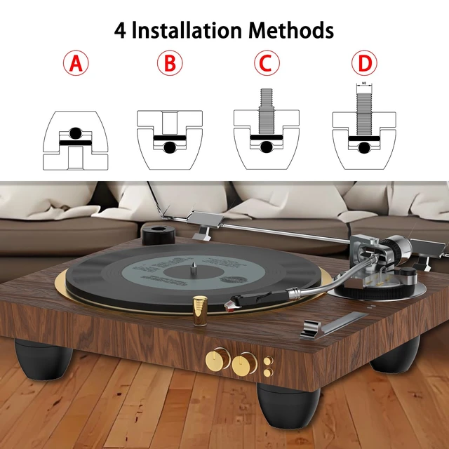 Alt view image 3 of 7 - Audiocrast 4X HiFi Speaker Spikes Stand Feet Pads 30x33mm Isolation Feet, Aluminum Speaker Shock Absorber for Subwoofer Amp Turntables DAC