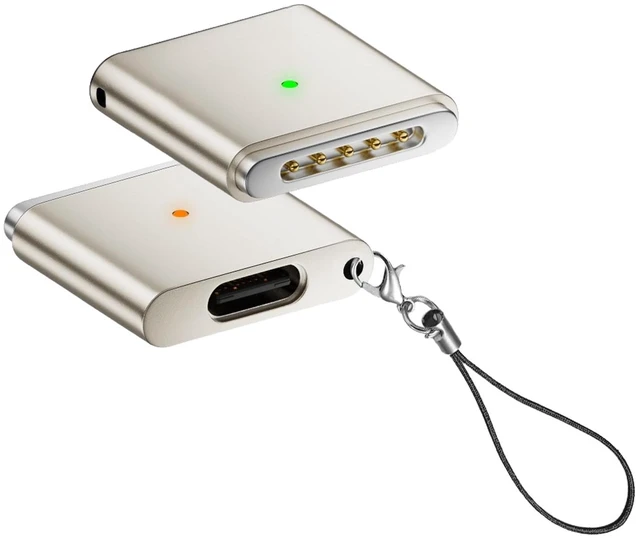 Main image of USB-C to Mags 3 Adapter Compatible with Apple MacBook, MagSafe 3 T-Tip Magnetic Charging Converter (Starlight, Air (M1/M2/M3/M4))