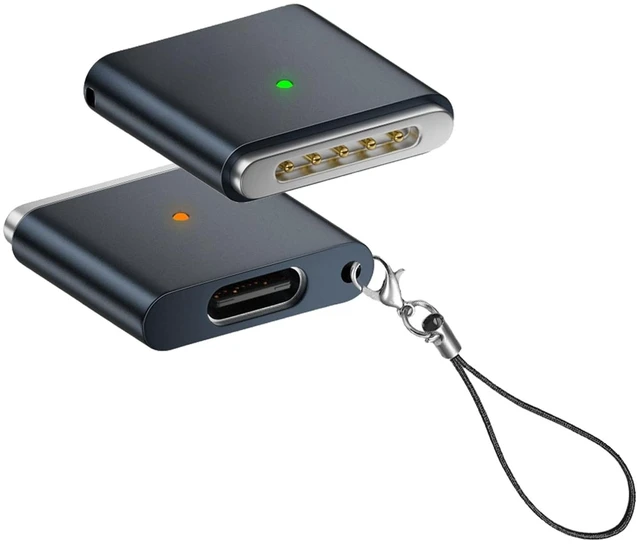 Main image of USB-C to Mags 3 Adapter Compatible with Apple MacBook, MagSafe 3 T-Plug Magnetic Charging Converter (Navy Blue, Air (M1/M2/M3/M4))