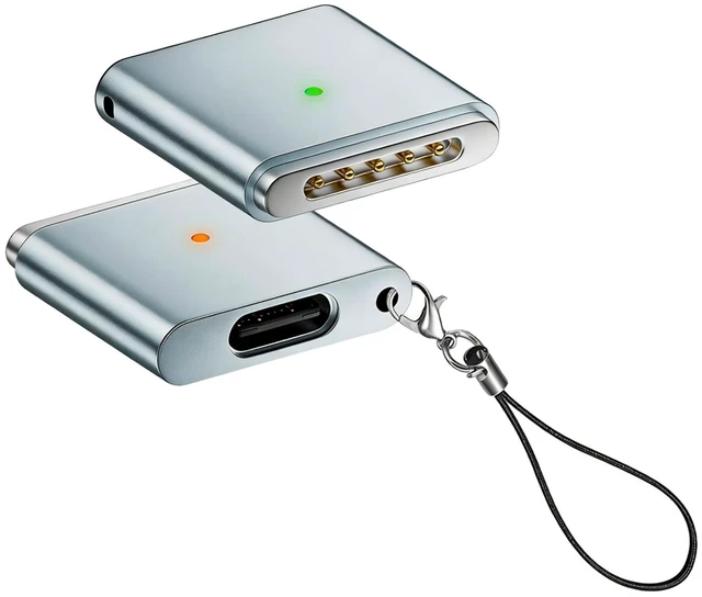 Main image of USB-C to Mags 3 Adapter Compatible with Apple MacBook, MagSafe 3 T-Tip Magnetic Charging Converter (Sky Blue, Air (M1/M2/M3/M4))