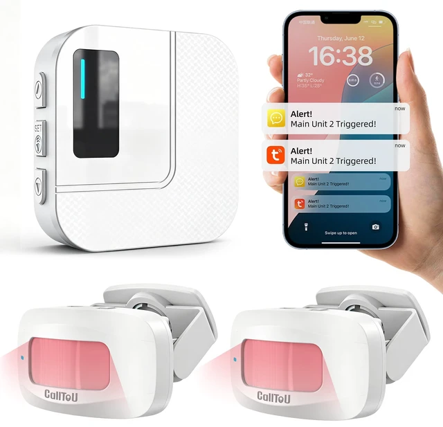 Main image of WiFi Motion Sensor Door Chime, Smart Motion Alert System with App Notifications & Instant Phone Alerts, Entry Sensor for Home, Pet Monitoring, Elderly Care and Store Entrance