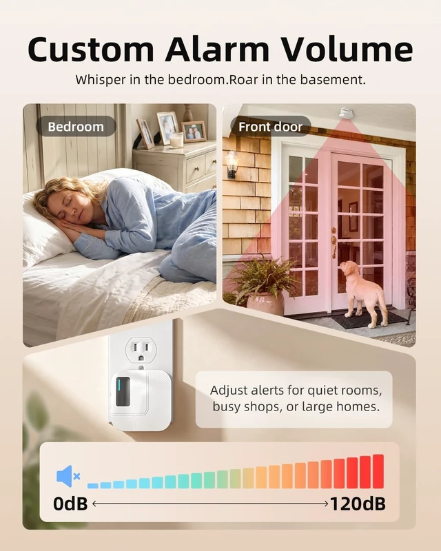 Alt view image 5 of 7 - WiFi Motion Sensor Door Chime, Smart Motion Alert System with App Notifications & Instant Phone Alerts, Entry Sensor for Home, Pet Monitoring, Elderly Care and Store Entrance