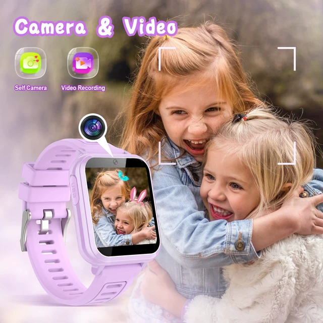 Alt view image 3 of 7 - Smart Watch for Kids, Gift for Girls Age 6-12, 24 Puzzle Games HD Touchscreen Kids Watches with MP3 Music Video Pedometer Flashlight 12/24 hr Educational Toys for 7 8 9 10 Year Old Girl