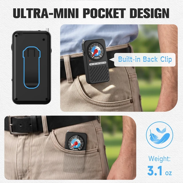 Alt view image 3 of 7 - J162 Pocket Radio AM FM with Bluetooth Earphone Output Headphone Stereo Playback, Micro SD Playback, Back Clip, Rechargeable, Mini Radio, Bluetooth Speaker