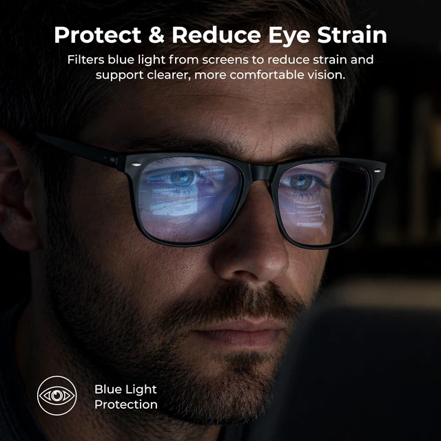 Alt view image 4 of 7 - AURA Smart Audio Glasses, Bluetooth Open-Ear Smart Glasses with Hands-Free Calling, Dual Microphones, Voice Assistant, Touch Controls, Blue Light or UV400 Sunglass Lenses,Up to 6 Hours Playtime