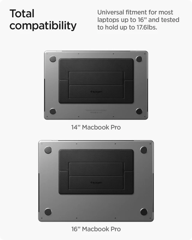 Alt view image 2 of 7 - Slim Fold Laptop Stand Foldable Portable Ergonomic Angle Lift Anti-Slip for MacBook Neo, MacBook Air, MacBook Pro 11"-16" & More