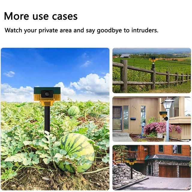 Alt view image 6 of 7 - Solar Outdoor Motion Sensor Alarm: Dog Barking&Gunshot Sound, 129db Loud Siren, Support Recording, 13 Kinds of Sound Strobe Light with USB, Say Goodbye to Unwanted Intruders (2 Pack)