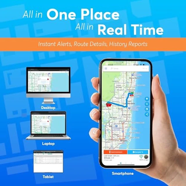 Alt view image 4 of 6 - 3.0 GPS Tracker for Vehecles 2-Pack 1 Month Battery 4G LTE 1 Month Battery - 4G LTE - for Vehicles and Assets Real-Time GPS Tracking Device Instant Alerts (Pack of 2)