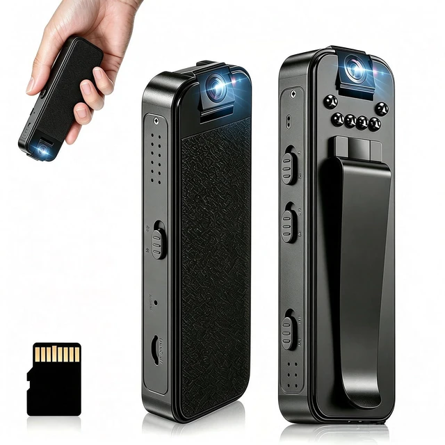 Main image of Mini Body Camera,Premium Portable 1080P Small Body Camera with Night Vision and Motion Detection Wearable for Office, Law Enforcement, Security Guard (Built- in 128GB Memory Card) (128GB)