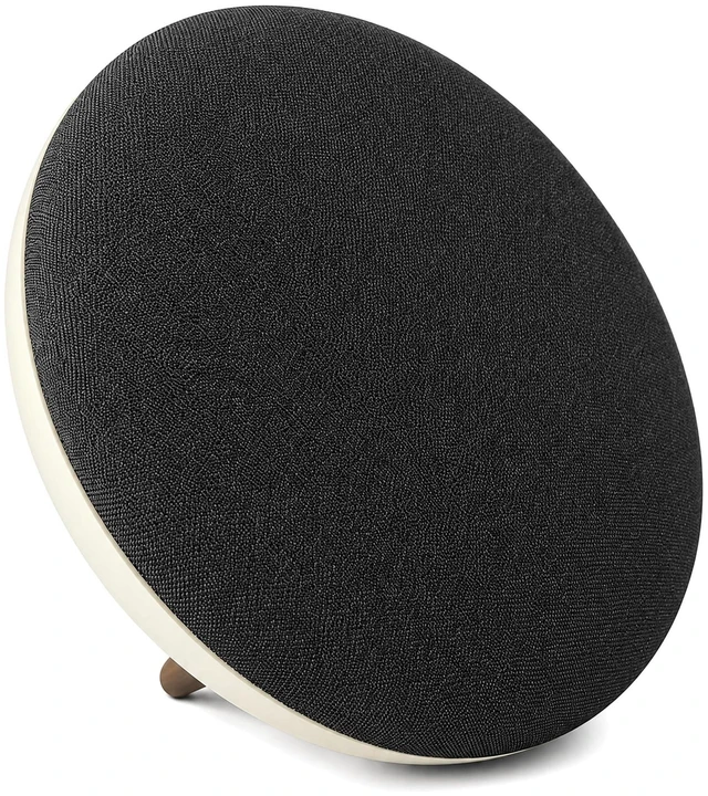 Main image of Round Bluetooth Speaker, Dual 66mm Stereo Drivers, 3000mAh Battery UFOshaped minimalist retro style. Supports audio cable & Micro SD input, 20W loud output, premium sound & long battery life