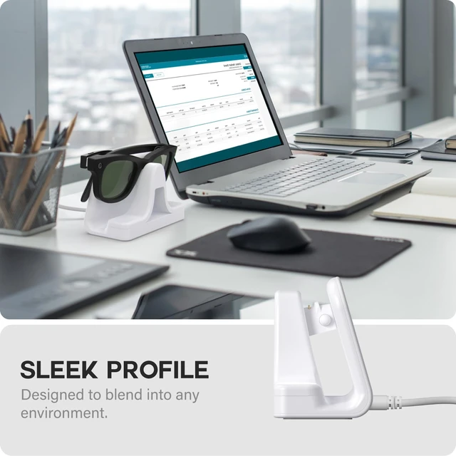 Alt view image 5 of 7 - Charging Stand & Cable Compatible with Ray-Ban Meta (Gen 1 2) Smart Glasses, USB-C