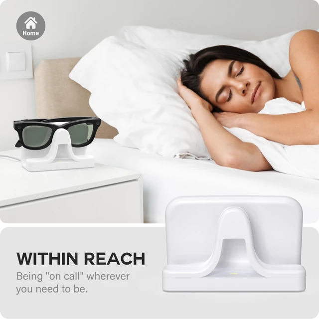 Alt view image 6 of 7 - Charging Stand & Cable Compatible with Ray-Ban Meta (Gen 1 2) Smart Glasses, USB-C