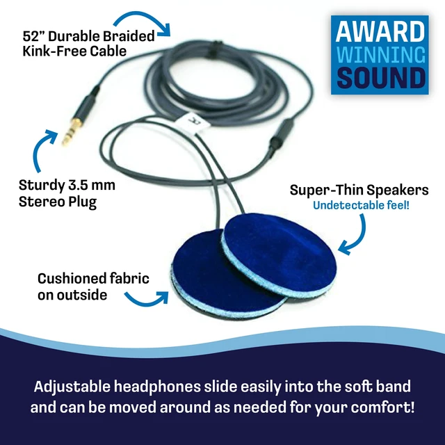 Alt view image 4 of 7 - Over The Ear Headband Headphones - Kids Headphones Volume Limited with Thin Speakers & Super Soft Fleece Headband - Ivory Panda