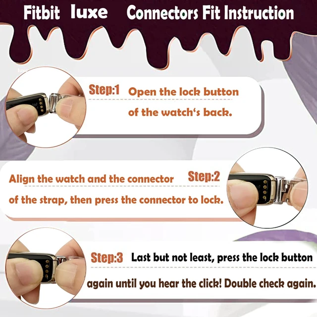 Alt view image 7 of 7 - Elegant Slim Leather Bands Compatible with Fitbit Luxe,Black Strap Wristband, Soft,Bracelet,Replacement,for Fitbit Luxe Fitness and Wellness Tracker,Women