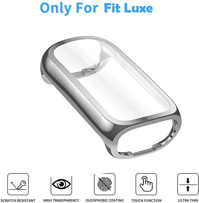 Alt view image 4 of 7 - Elegant Slim Leather Bands Compatible with Fitbit Luxe,Beige Silver Strap Wristband, Soft,Bracelet,Replacement,for Fitbit Luxe Fitness and Wellness Tracker,Women
