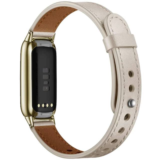 Alt view image 2 of 7 - Elegant Slim Leather Bands Compatible with Fitbit Luxe Strap Wristband, Soft,Bracelet,Replacement,for Fitbit Luxe Fitness and Wellness Tracker,Women