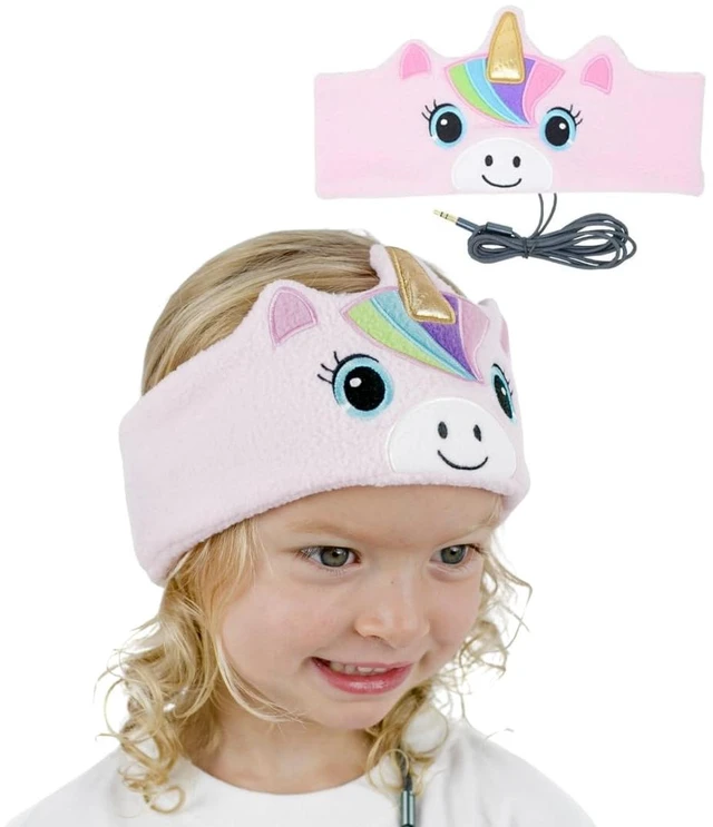 Main image of Over The Ear Headband Headphones - Kids Headphones Volume Limited with Thin Speakers & Super Soft Stretchy Headband - Pink Unicorn