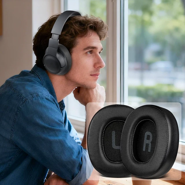 Alt view image 5 of 7 - Earpads for JBL Tune 760NC, Tune 770NC - Black for JBL Tune(700BT/710BT/720BT/750BTNC/760NC/770NC) Headphones
