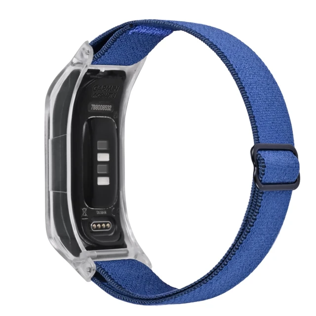 Alt view image 4 of 4 - Elastic Nylon Bands Compatible with Garmin Vivosmart 5 tracker Replacement Bands with Case