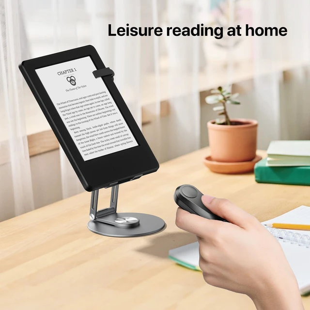 Alt view image 3 of 6 - RF Remote Control Page Turner for Kindle Paperwhite Oasis eReaders Kobo,Camera Video Recording Remote Triggers, Page Turner for ipad Tablets Reading Novels Comics(Black)