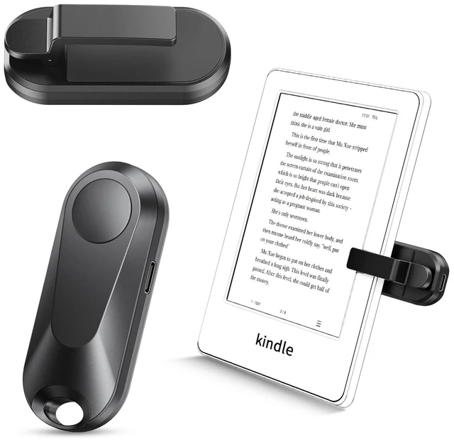 Main image of RF Remote Control Page Turner for Kindle Paperwhite Oasis eReaders Kobo,Camera Video Recording Remote Triggers, Page Turner for ipad Tablets Reading Novels Comics(Black)