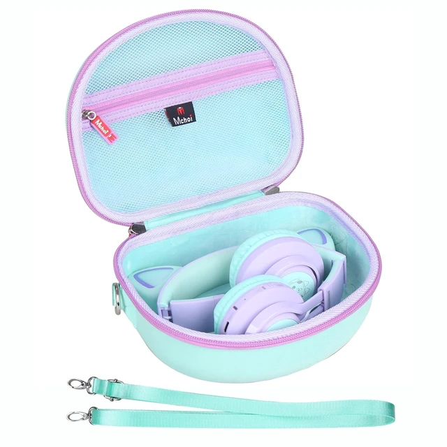 Main image of Hard Carrying Case Suitable for Riwbox/for iClever Bluetooth Wireless Over-Ear Headphones Headset for Kids Travel Protective Case, Case Only (Teal)