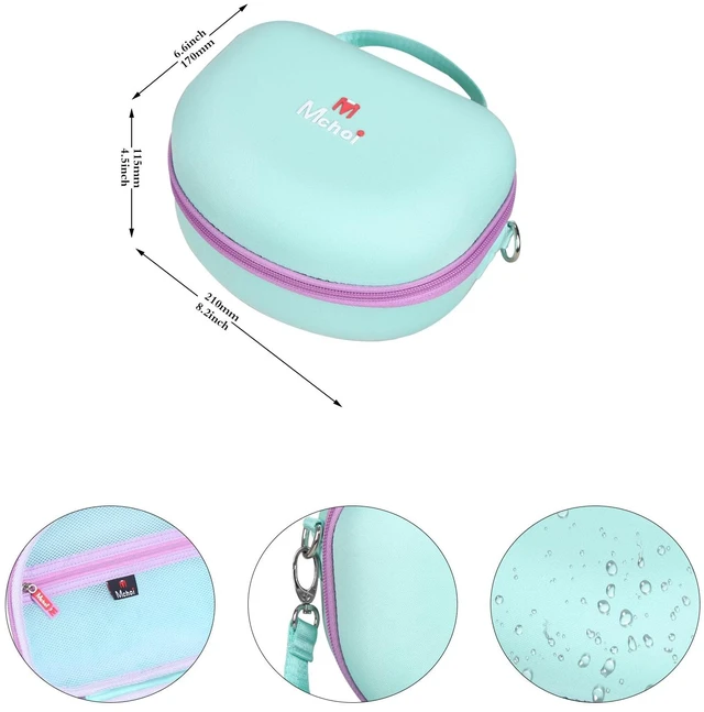 Alt view image 7 of 7 - Hard Carrying Case Suitable for Riwbox/for iClever Bluetooth Wireless Over-Ear Headphones Headset for Kids Travel Protective Case, Case Only (Teal)