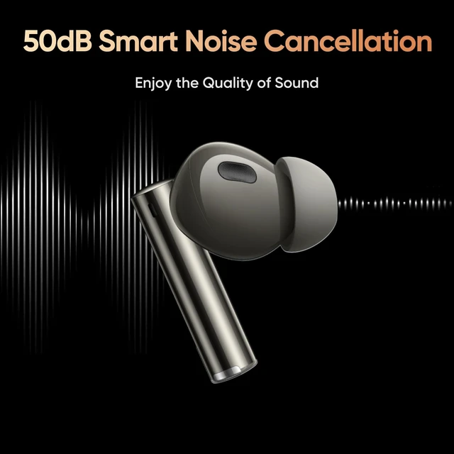 Alt view image 2 of 7 - Air 6 Pro True Wireless Earbuds, 50dB Noise Reduction, Adaptive Noise Cancelling to Ears and Environment, Hi-Res Sound, LDAC, 3D Audio, 40H Battery, Wireless Charging, Bluetooth 5.3, Grey